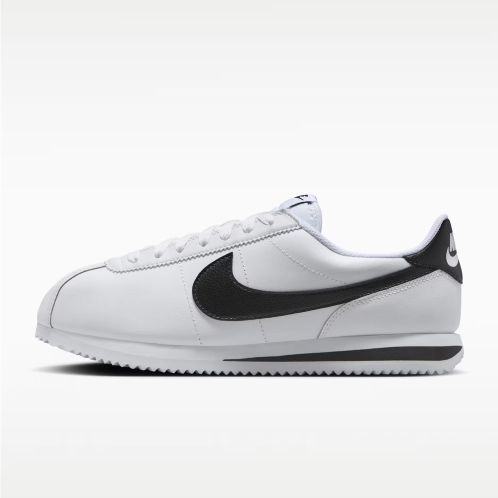 Nike Classic White and Black Cortez Big Kids Sneakers